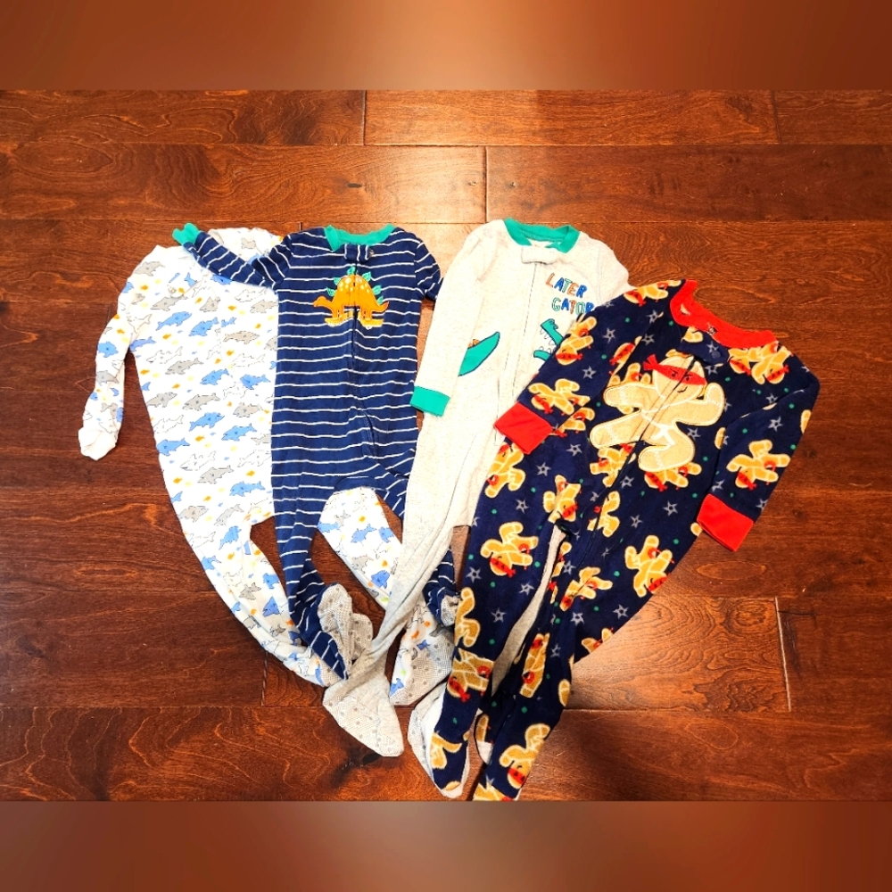 12 Month Sleepsuit Footies Bundle (4). Boys
